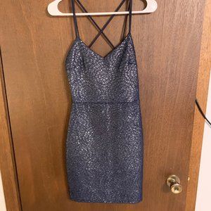 Navy and sparkly dress